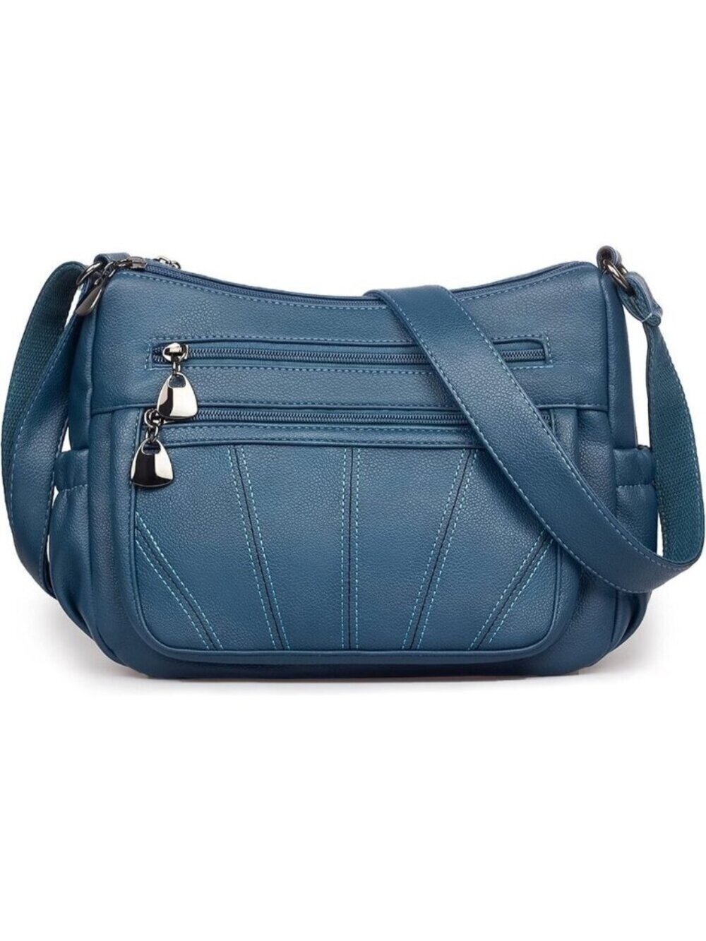 Soft PU Leather Crossbody Shoulder Bag for Women with Top Handle and Satchel